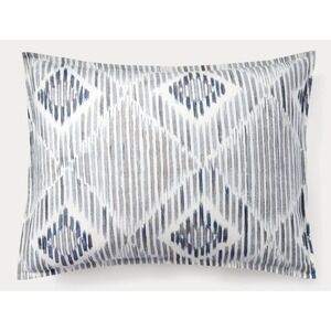 RALPH‎ LAUREN Austin Diamond Pillow Sham Standard Grey Indigo Blue